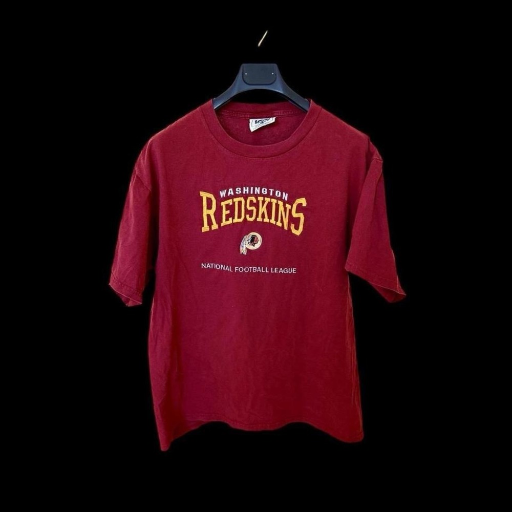 Vintage 90s‎ Nutmeg Mills Washington Redskins Red Shirt Large Embroidered
